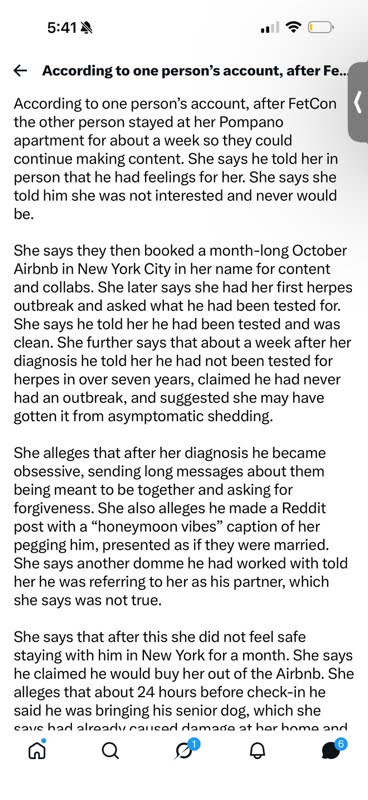 September 4, 2026 account reproduced on the allegations page, part 1 of 2.